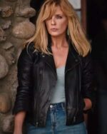 Beth Dutton Yellowstone Season 4 Black Leather Jacket