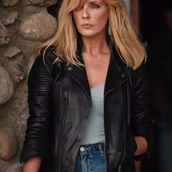 Beth Dutton Yellowstone Season 4 Black Leather Jacket