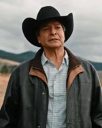 Gil Birmingham Yellowstone Dark Brown Leather Jacket