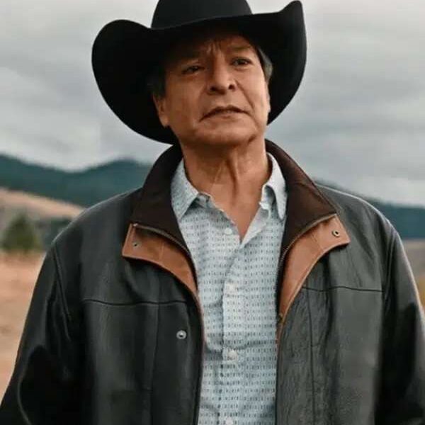 Gil Birmingham Yellowstone Dark Brown Leather Jacket