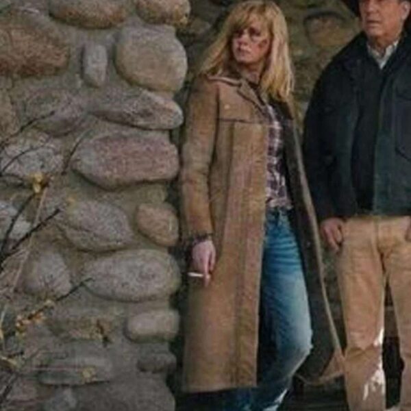Kelly Reilly Yellowstone Beth Dutton Suede Leather Coat