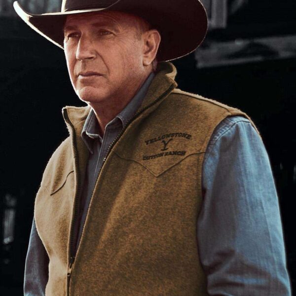 Kevin Costner Yellowstone S03 Brown Vest
