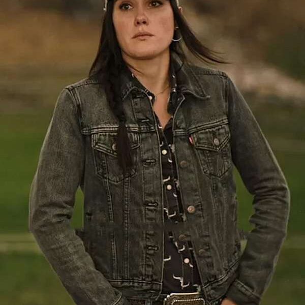 Mia Yellowstone Season 4 Black Denim Jacket