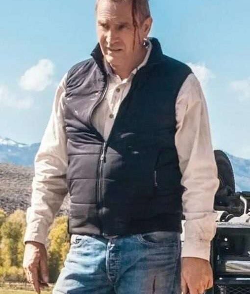 Yellowstone John Dutton Black Quilted Vest