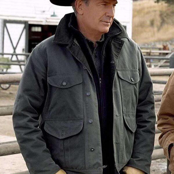 Yellowstone John Dutton Grey Cotton Jacket