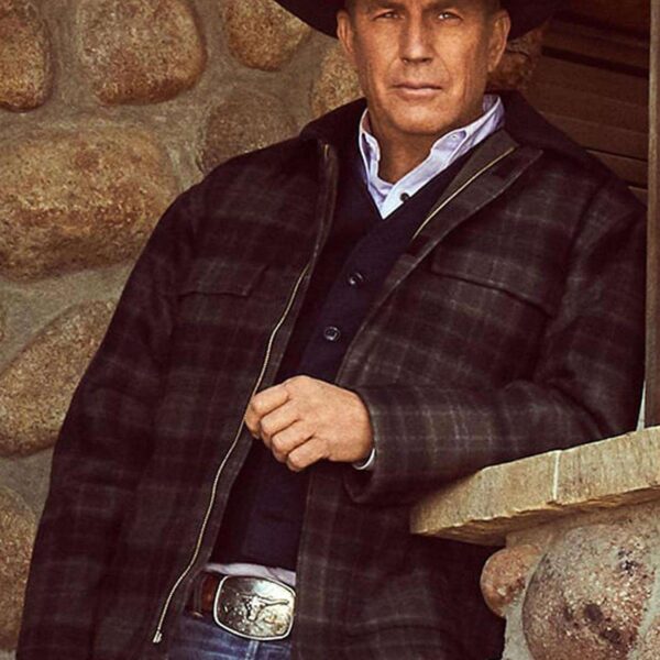 Yellowstone John Dutton Wool Plaid Jacket