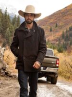 Yellowstone Ryan Bingham Grey Wool Pea Coats