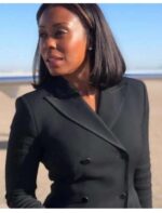 Yellowstone S04 Willa Hayes Black Cotton Coat