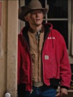 Yellowstone Season 4 Jimmy Hurdstrom Red Hoodie Jacket