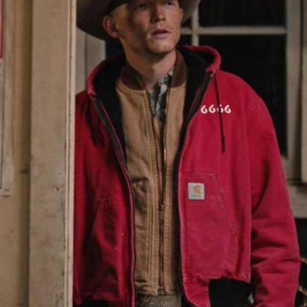 Yellowstone Season 4 Jimmy Hurdstrom Red Hoodie Jacket