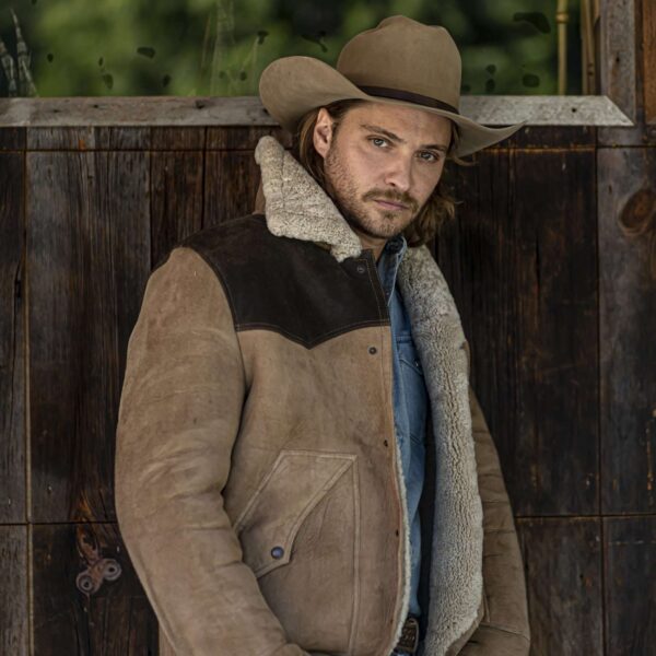 Luke Grimes Yellowstone Kayce Dutton Suede Leather Jacket