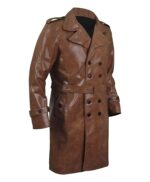 Yellowstone Origin 1883 James Brown Leather Trench Coat