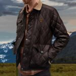 Yellowstone Dutton Ranch Official Y Logo Brown Leather Jacket