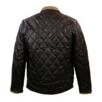 Yellowstone Dutton Ranch Official Y Logo Brown Leather Jacket