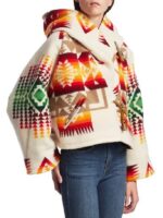 Beth Dutton Poncho Style Hooded Aztec Coat