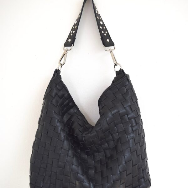 Beth Dutton Black Leather Studded Handbag