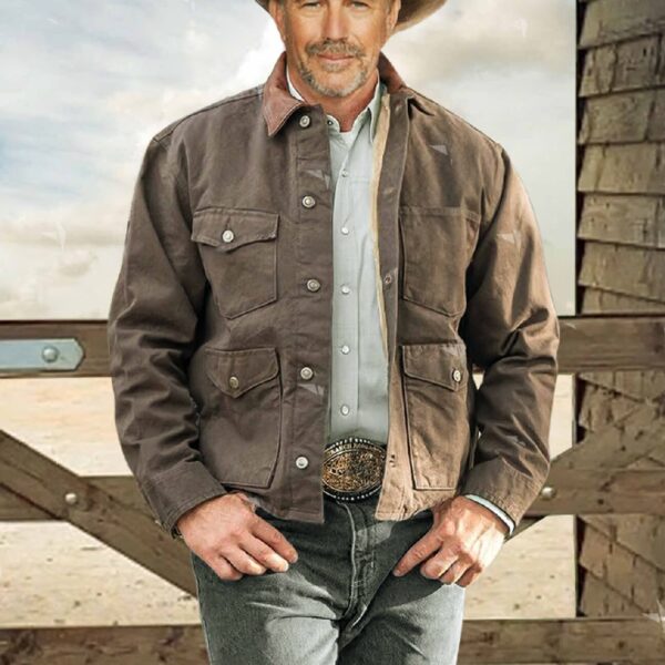 Kevin Costner Yellowstone S05 Cowboy Jacket