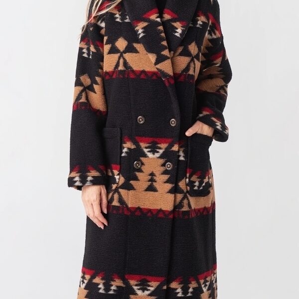 Yellowstone S05 Beth Dutton Black Printed Coat