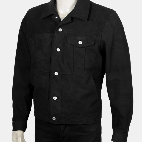 Yellowstone S05 Rip Wheeler Black Suede Jacket
